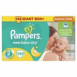 Pampers New Baby (Памперс) подгузники 2 мини 4-8кг, 144шт