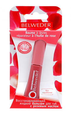 Купить belweder (бельведер) бальзам для губ жидкий восстанавливающий с розовым маслом 7г в Дзержинске