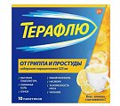 Купить терафлю от гриппа и простуды, порошок для приготовления раствора для приема внутрь, лимонный, пакетики 22,1г, 10 шт в Дзержинске