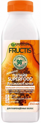 Купить garnier fructis (гарньер фруктис) бальзам-ополаскиватель восстановление суперфуд папайя, 350мл в Дзержинске
