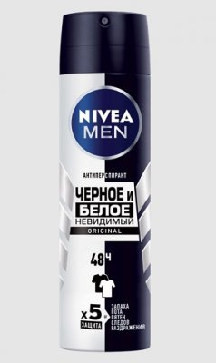 Купить nivea (нивея) для мужчин дезодорант спрей невидимый для черного белого, 150мл в Дзержинске