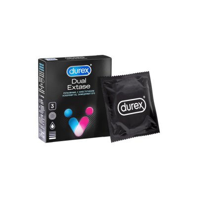 Купить durex (дюрекс) презервативы dual extase 3шт в Дзержинске