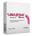 Купить милдронат, раствор для внутривенного, внутримышечного и парабульбарного введения 100мг/мл, ампулы 5мл, 5 шт в Дзержинске