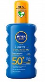 Купить nivea (нивея) sun спрей солнцезащитный защита и увлажнение, 200мл spf50 в Дзержинске