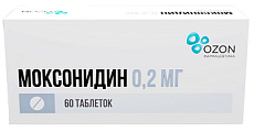 Купить моксонидин, таблетки, покрытые пленочной оболочкой 0,2мг, 60 шт  в Дзержинске