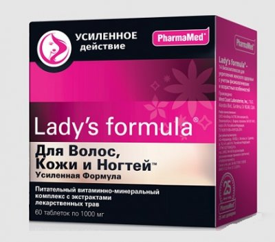 Купить lady's formula (леди-с формула) для волос, кожи, ногтей усиленная формула, таблетки 60 шт бад в Дзержинске