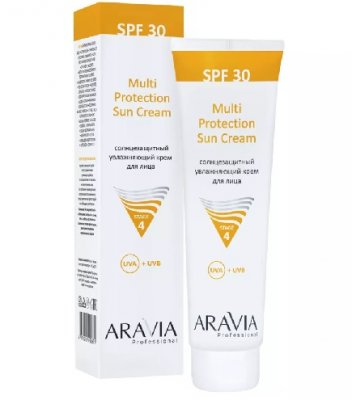 Купить aravia professional (аравиа) крем для лица солнцезащитный увлажняющий multi protection, 100 мл spf30 в Дзержинске