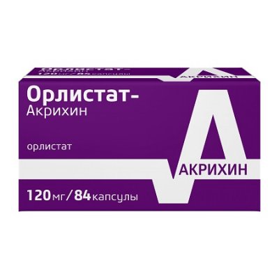 Купить орлистат-акрихин, капсулы 120мг, 84 шт в Дзержинске