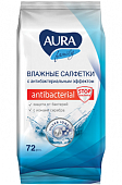 Купить aura (аура) салфетки влажные антибактериальные 72шт в Дзержинске