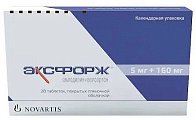 Купить эксфорж, таблетки, покрытые пленочной оболочкой 5мг+160мг, 28 шт в Дзержинске