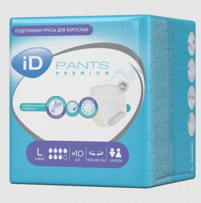 Купить айди (id) pants premium подгузники-трусы для взрослых размер l 10шт в Дзержинске