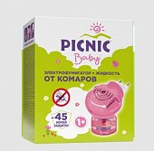Купить пикник (picnic) baby электрофумигатор+жидкость от комаров 45 ночей, 30мл в Дзержинске