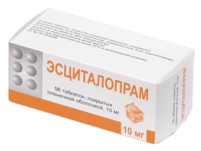 Купить эсциталопрам, таблетки, покрытые пленочной оболочкой 10мг, 56 шт в Дзержинске