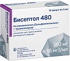 Купить бисептол, концентрат для приготовления раствора для инфузий (80мг+16мг)/мл, ампулы 5мл, 10 шт в Дзержинске