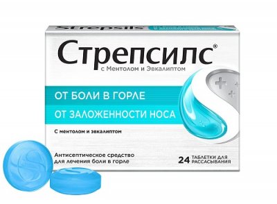 Купить стрепсилс с ментолом и эвкалиптом, таблетки для рассасывания, 24 шт в Дзержинске
