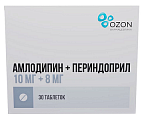 Купить амлодипин-периндоприл, таблетки 10 мг+8 мг, 30 шт в Дзержинске