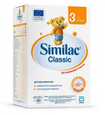 Купить симилак (similac) 3 классик смесь детское молочко, 600г в Дзержинске