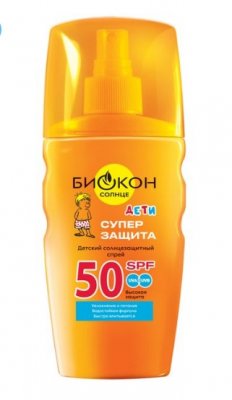 Купить биокон солнце спрей детский солнцезащитный суперзащита, 160мл spf50 в Дзержинске