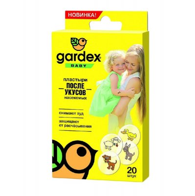 Купить пластырь gardex baby (гардекс) после укусов насекомых, 20 шт в Дзержинске