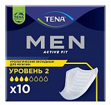 TENA (Тена) прокладки, Men active fit уровень 2, 10 шт