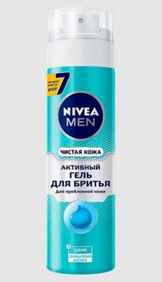 Купить nivea (нивея) для мужчин гель для бритья чистая кожа, 200мл в Дзержинске
