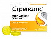 Купить стрепсилс с медом и лимоном, таблетки для рассасывания, медово-лимонные 24 шт в Дзержинске