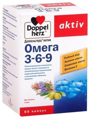 Купить doppelherz (доппельгерц) актив омега-3-6-9, капсулы 60 шт бад в Дзержинске