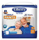 Купить liberty premium pants (либерти премиум пантс) подгузники-трусики для взрослых одноразовые l 10шт в Дзержинске