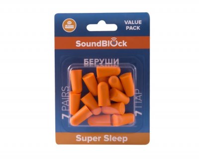 Купить беруши soundblock (саундблок) super sleep пенные, 7 пар в Дзержинске
