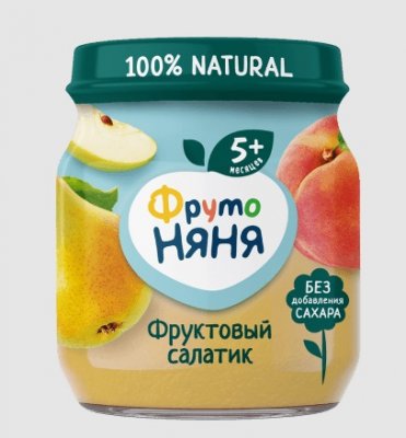 Купить фрутоняня пюре ябл/груша/перс. фрукт.салатик 100г в Дзержинске