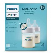 Купить avent (авент) бутылочка для кормления с рождения anti-colic с клапаном airfree 125 мл 2 шт (scy100/02) в Дзержинске