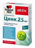 Купить doppelherz (доппельгерц) актив цинк 25мг, таблетки массой 30 шт бад в Дзержинске