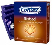 Купить contex (контекс) презервативы ribbed с ребрышками 3шт в Дзержинске