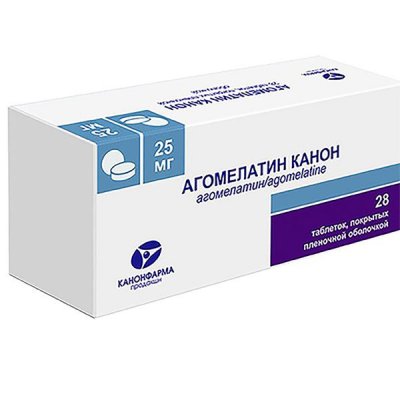 Купить агомелатин канон, таблетки покрытые пленочной оболочкой 25мг, 28 шт в Дзержинске