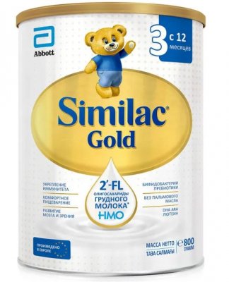 Купить симилак (similac) gold 3 детское молочко с 12 месяцев, 800г в Дзержинске