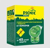 Купить пикник (picnic) family электрофумигатор+жидкость от комаров 45ночей в Дзержинске