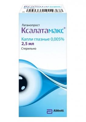 Купить ксалатамакс, капли глазные 0,005%, флакон с пипеткой-дозатором 2,5мл в Дзержинске