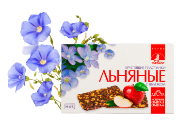 Купить льняные хрустящие пластинки биокор с яблоком 3,5г 30 шт бад в Дзержинске