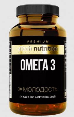 Купить atech nutrition premium (атех нутришн премиум) омега 3, капсулы массой 1350 мг 60 шт бад в Дзержинске