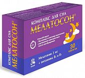 Купить мелатосан комплекс для сна, таблетки покрытые оболочкой 30шт бад в Дзержинске