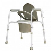 Купить кресло-туалет стальное со спинкой, регулируемое по высоте, amcb6803 в Дзержинске