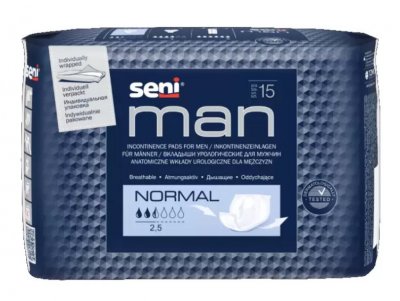 Купить seni men (сени мэн) вкладыши урологические для мужчин нормал 15шт в Дзержинске