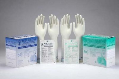 Купить перчатки top gloves нестерильные латексные опудренные размер м, 50 пар в Дзержинске