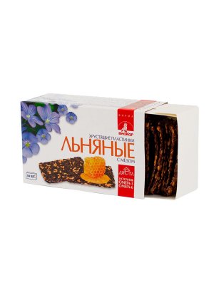 Купить льняные хрустящие пластинки биокор с медом 3,5г 30 шт бад в Дзержинске