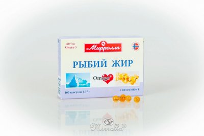 Купить рыбий жир с витамином е, капсулы 370мг, 100 шт бад в Дзержинске