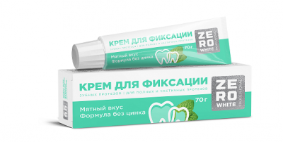 Купить zero white (зеро вайт) крем дя фиксации зубных протезов экстрасильный мятный вкус 70г в Дзержинске
