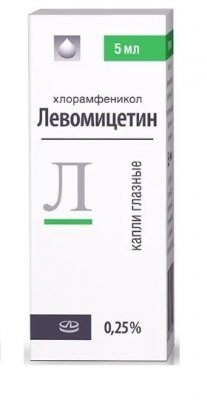 Купить левомицетин, капли глазные 0,25%, флакон-капельница 5мл в Дзержинске